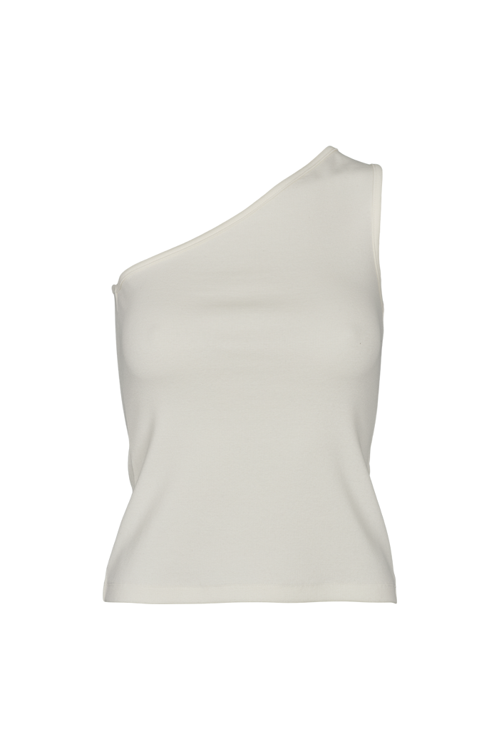 Basic Apparel Ludmilla One Shoulder Top Tops & tank-tops 330 Whisper White
